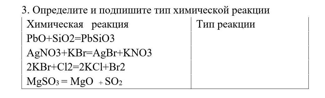ОПРЕДЕЛИТЕ ТИП РЕАКЦИИ ДЛЯ КОТОРЫХ ПРИВЕДЕНЫ СХЕМЫ CA O 2 CAO