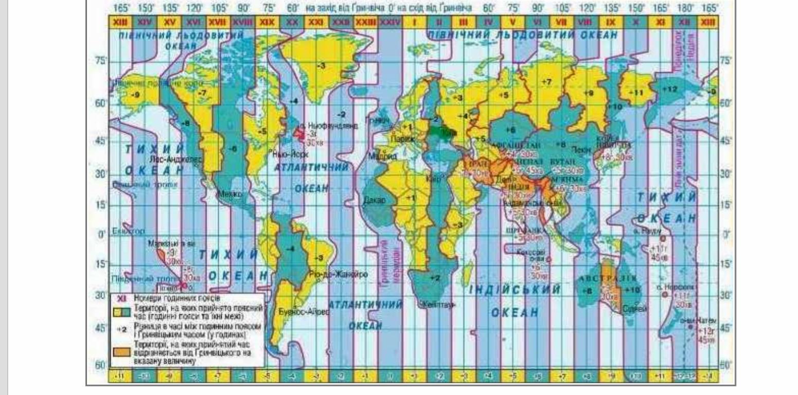 Украины карта часовых поясов